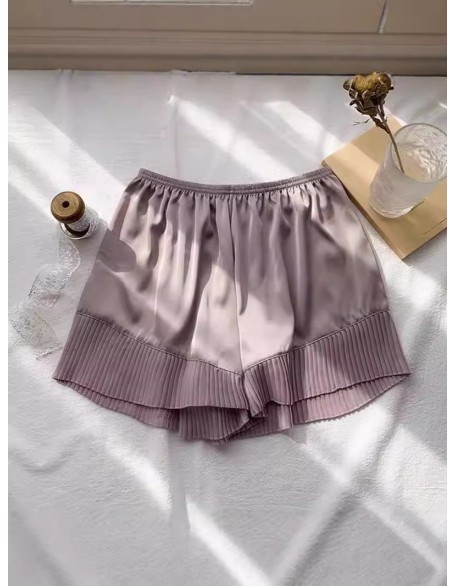 Pants anti-glare female summer can be worn outside the thin section of breathable loose ice silk bottoms shorts ruffled lace does not roll edge