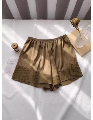 Pants anti-glare female summer can be worn outside the thin section of breathable loose ice silk bottoms shorts ruffled lace does not roll edge