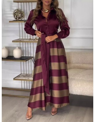 Autumn and winter new Europe and the United States trend of fashion long-sleeved ladies shirt dress suit