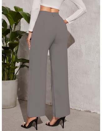 New spring, autumn and summer female solid color high waist draping comfortable casual Slim through