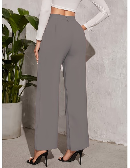 New spring, autumn and summer female solid color high waist draping comfortable casual Slim through