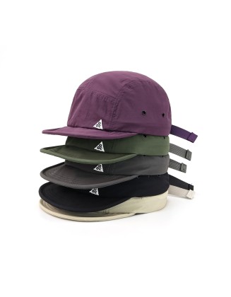 Short eave embroidered duckbill cap, soft hat with five brim, women's soft top baseball cap, men's trendy outdoor brand