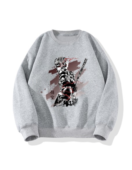 [Hot Sale]Wukong Monkey King China-Chic round neck pullover sweater men's and women's long sleeved blouses