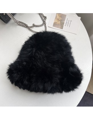 Plush cap female fall and winter new warm rabbit hair cap Japanese big head circumference furry hat