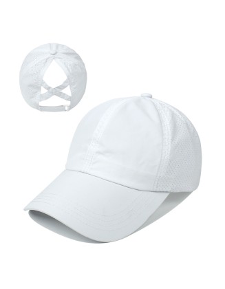 Baseball cap women new outdoor sports ponytail baseball cap breathable mesh