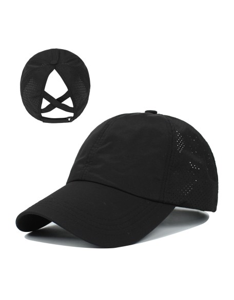 Baseball cap women new outdoor sports ponytail baseball cap breathable mesh