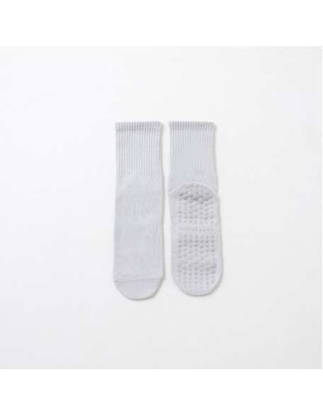 Yoga socks, mid tube socks, pure cotton anti slip silicone indoor fitness Pilates women's long socks, sports socks