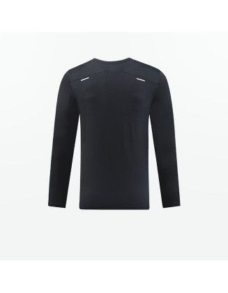 Quick drying clothes, long sleeved T-shirts, men's training clothes, fitness running sports tops, moisture wicking and sweat wicking outdoor base shirts