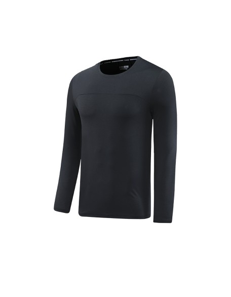 Quick drying clothes, long sleeved T-shirts, men's training clothes, fitness running sports tops, moisture wicking and sweat wicking outdoor base shirts