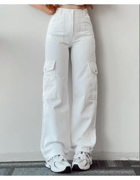 2024 new versatile casual pants mid-waist three-dimensional pockets pants waisted workers Dress Pants