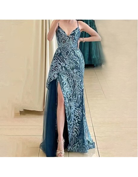 New three-dimensional positioning floral dress long banquet temperament slim slimming evening dress