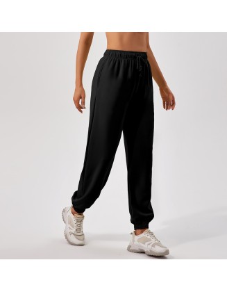 Autumn and winter high-waisted sweatpants women loose straight leg sports pants casual running with all out girt leg pants women