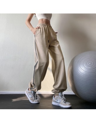 Loose sweatpants new running training closed leg yoga pants high waist show thin tide