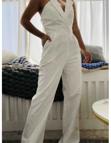 2024 Spring and Summer Chinese Long Dress New Chinese jumpsuit Slant waist temperament Commuter jumpsuit