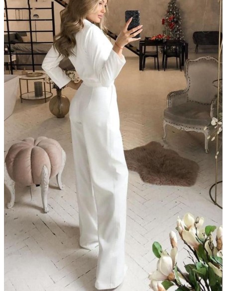 Long Dress New Chinese jumpsuit Slant waist temperament Commuter jumpsuit