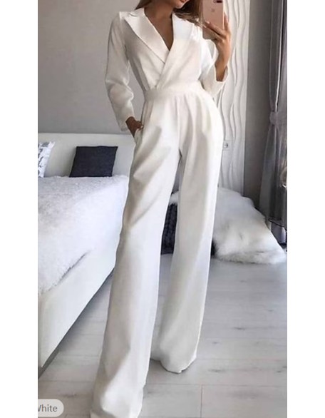 Long Dress New Chinese jumpsuit Slant waist temperament Commuter jumpsuit