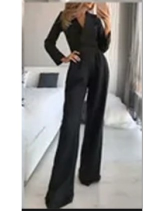 Long Dress New Chinese jumpsuit Slant waist temperament Commuter jumpsuit