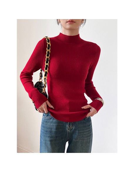 Wool blend yarn high elasticity autumn and winter versatile base sweater