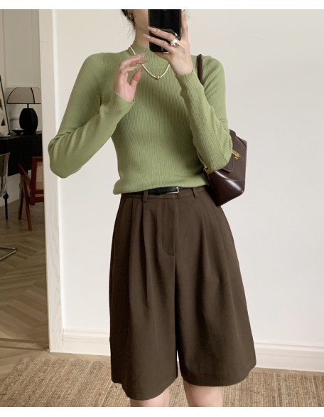 Wool blend yarn high elasticity autumn and winter versatile base sweater