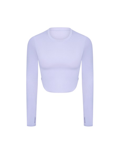 Yoga clothes new sexy side seam split naked sense of fitness long sleeve T wear casual running sports top women